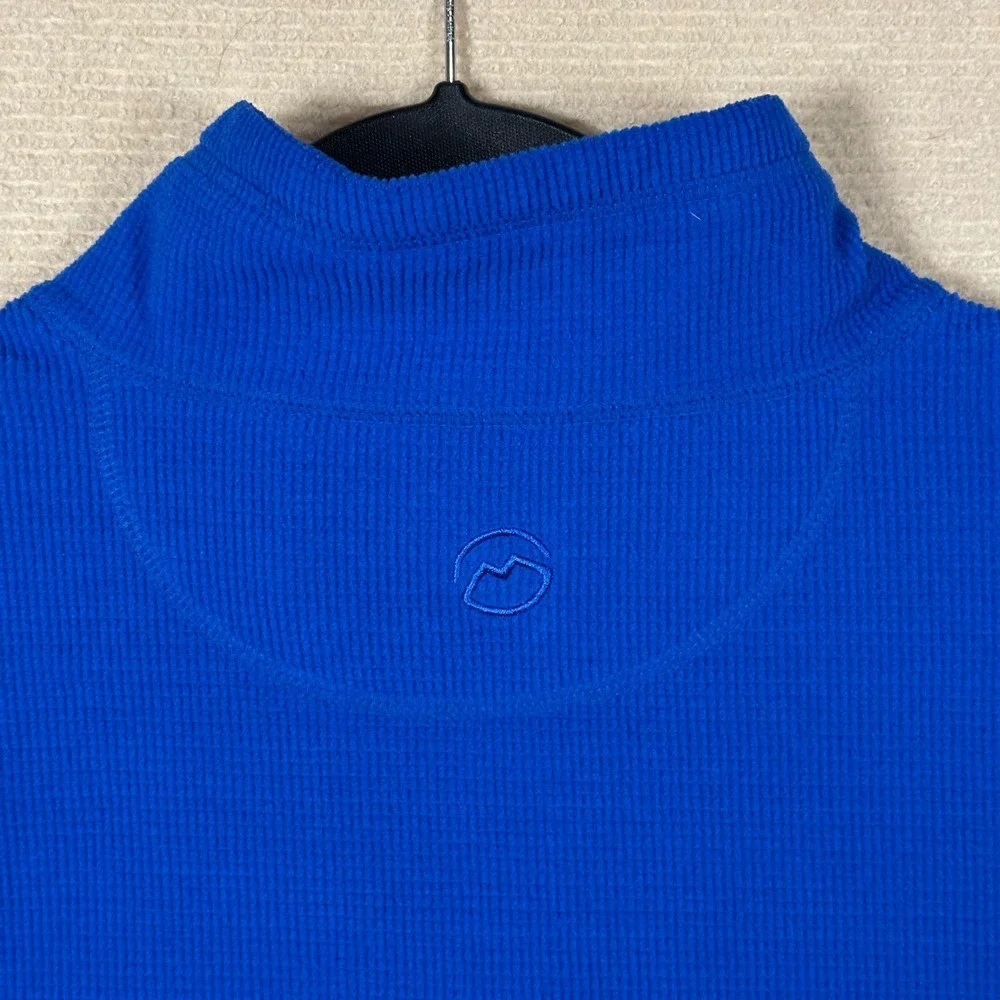 Magellan Outdoors 1/4 Zip Grid Fleece Pullover Mens 2XL Blue MagWarmth